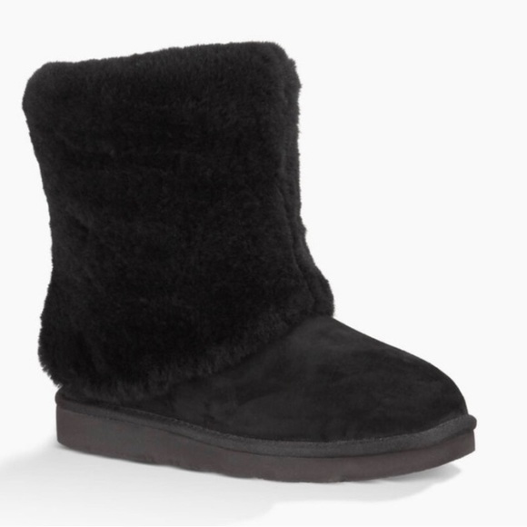 UGG Black Patten boot Size 6 - Picture 1 of 6